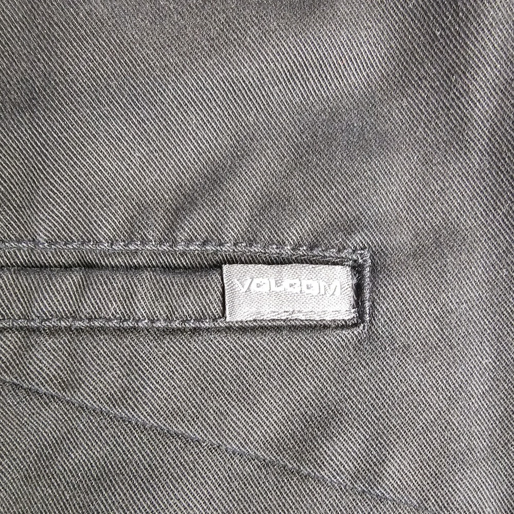 Volcolm Chino Shorts Mens Size 34 Black Baggy Skater Punk Golf Casual Flawed - Picture 3 of 12